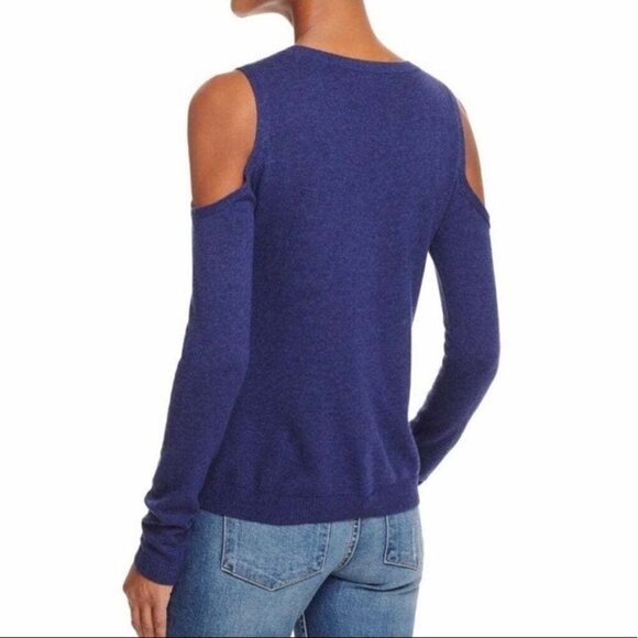 Alice + Olivia Navy and Yellow Crew Neck Sweater - Picture 5 of 7